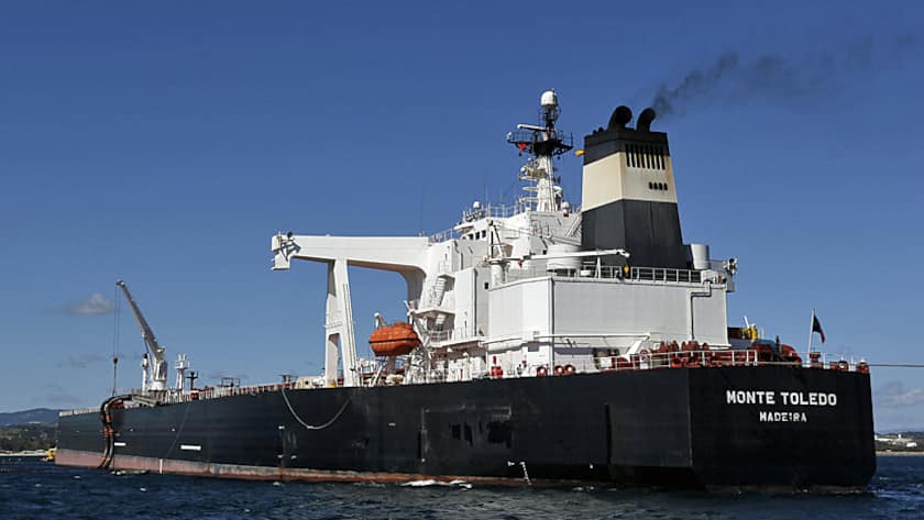 Öltanker «Monte Toledo» (6.3.2016).