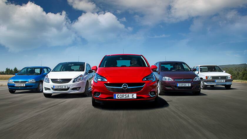 Die Opel-Corsa-Parade.