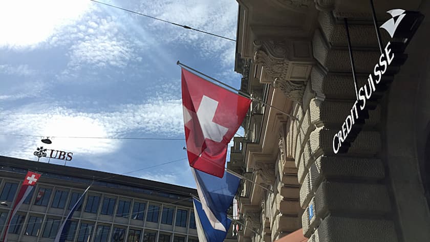 Konzernzentralen von UBS und Credit Suisse am Paradeplatz in Zürich.