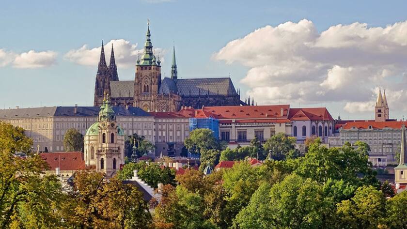 Der Hradschin (Burgberg), Sitz der tschechischen Regierung.