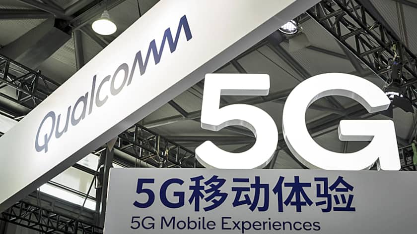 Der Chip-Spezialist Qualcomm ist führend bei der Herstellung von 5G-Modems (im Bild der Qualcomm-Stand am Mobile World Congress im Shanghai im Juni 2018).