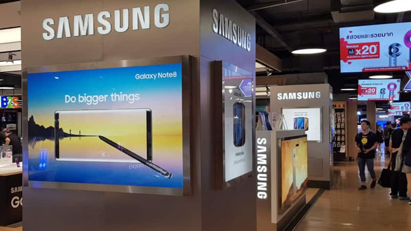 Samsung-Verkaufsfläche in der «Central World Mall» in Bangkok, Thailand.
