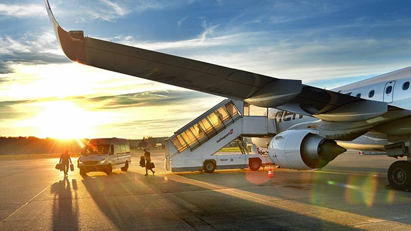Ein Swiss-Flugzeug am Flughafen Zürich.