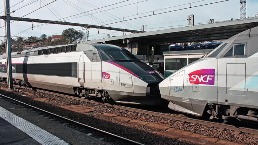 Ein TGV-Schnellzug von Alstom.