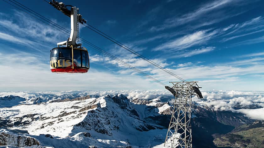 Die Titlis-Rotair zieht ausländische wie einheimische Touristen an.