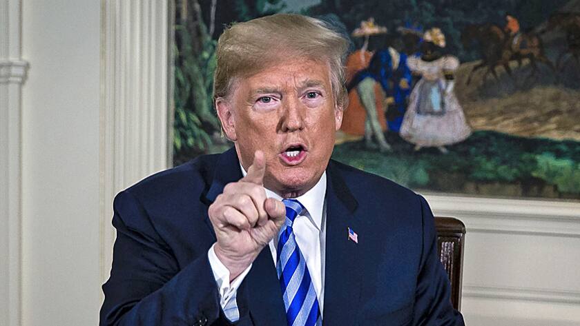 US-Präsident Donald Trump bei einer Ankündigung im Weissen Haus (Mai 2018).