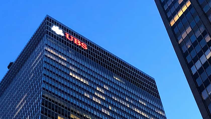Niederlassung der UBS in Manhattan, New York.