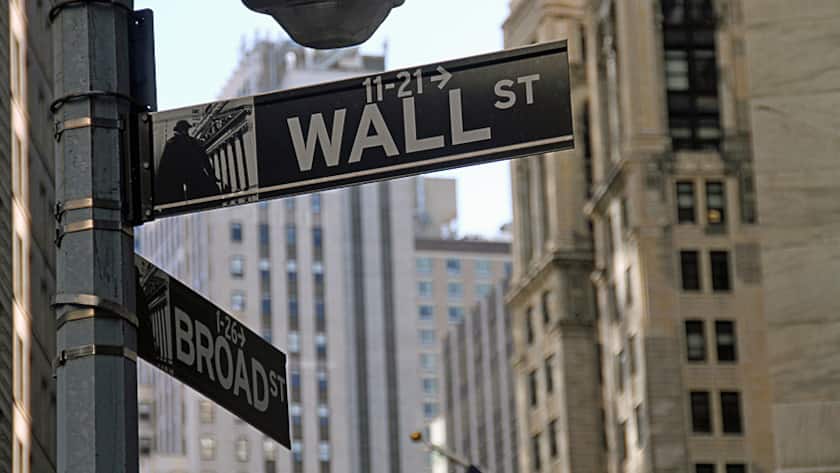 Wegweiser zur US-Börse in New York.