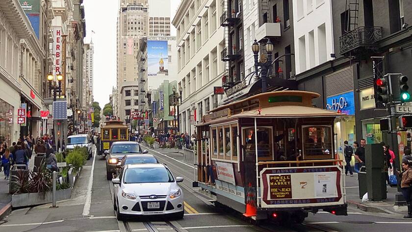 Strasse in San Francisco, Kalifornien.
