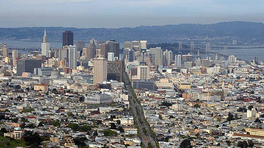 Blick über San Francisco, Kalifornien.