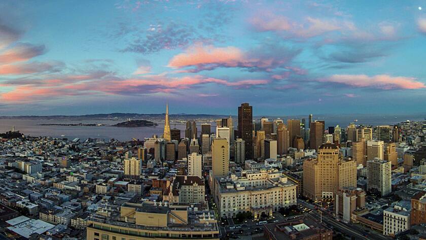 Blick auf San Francisco, Kalifornien.