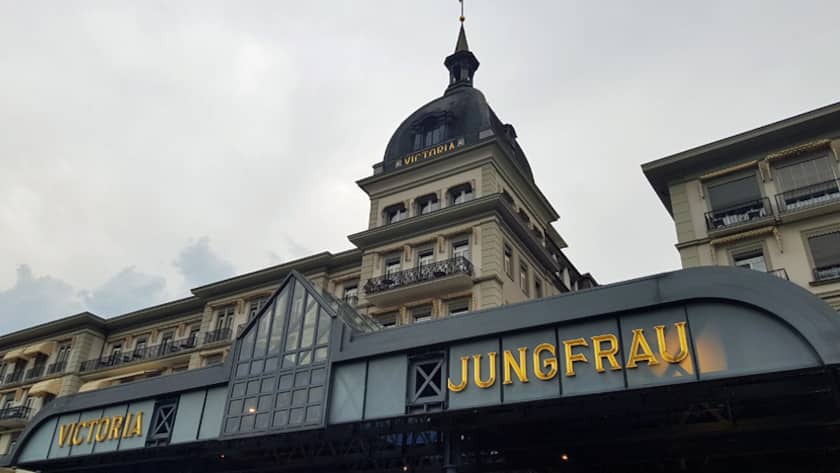 Das historische Grandhotel Victoria-Jungfrau in Interlaken BE.