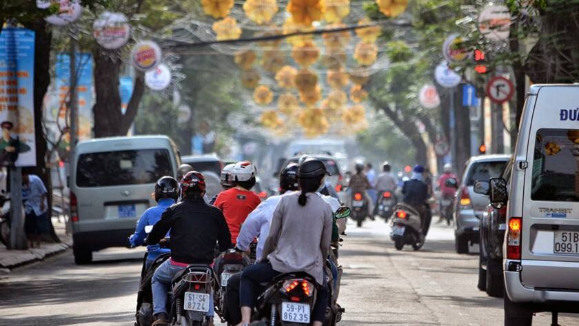 Strassenszene in Ho Chi Minh Stadt, der grössten Stadt Vietnams.