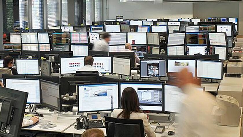 Blick in die Büros der Bank Vontobel.