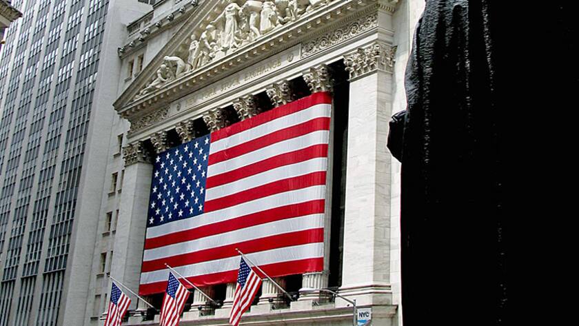 Die Börse an der Wallstreet in New York.