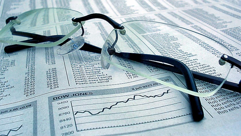 Blick auf Aktiencharts.