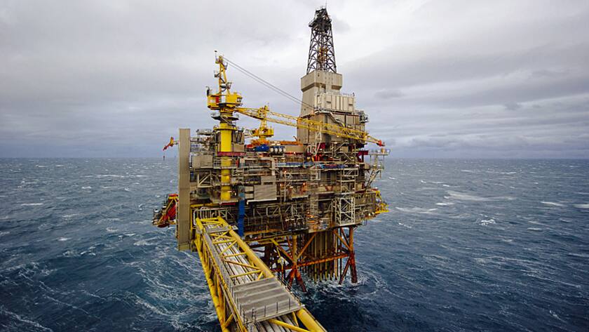 The Oseberg A offshore gas platform operated by Statoil ASA stands in the Oseberg oil field in the North Sea 140kms from Bergen, Norway, on Friday, Jan. 17, 2014.
