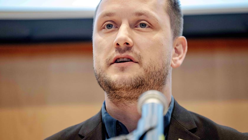 Jens-Frederik Nielsen an einer Pressekonferenz im Januar 2026 in Nuuk.