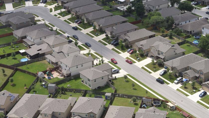 Vorstadthäuser in San Antonio, USA.