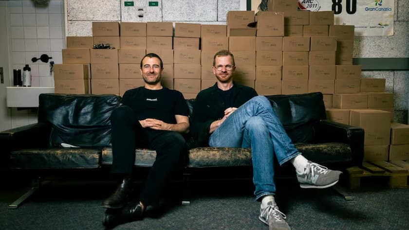 Philippe Greinacher (l.) und Alexander Häberlin sind die Erfinder des Kaffees in der Tube.