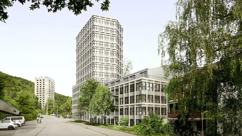 In diesem Hochhaus in Zürich-Wiedikon werden ausschliesslich 1- bis 2-Zimmer-Wohnungen angeboten.