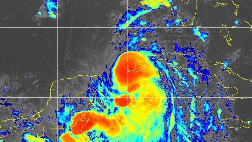 Hurrikan Idalia auf einem Satellitenbild.