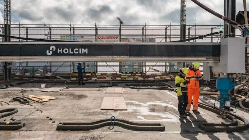 Holcim druckt mit 3D-Betondruck in Marbach SG ein Haus.