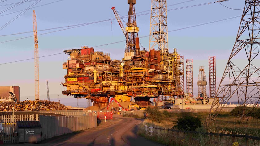 Brent Ölbohrinsel in Hartlepool 2019.