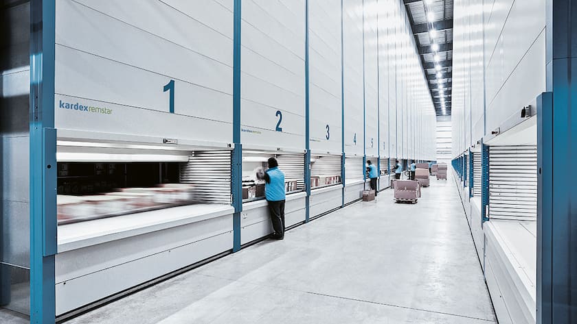 Ein Lagerlogistiksystem aus dem Hause Kardex.