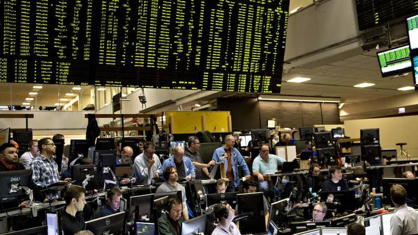Der VIX-Pit an der Futures- und Optionsbörse CBOE in Chicago (2018).