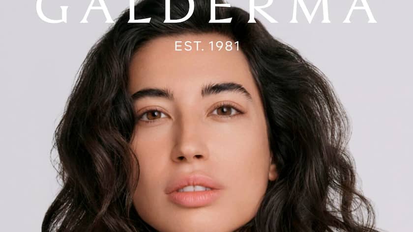 Das Logo von Galderma auf dem Jahresbericht 2024.