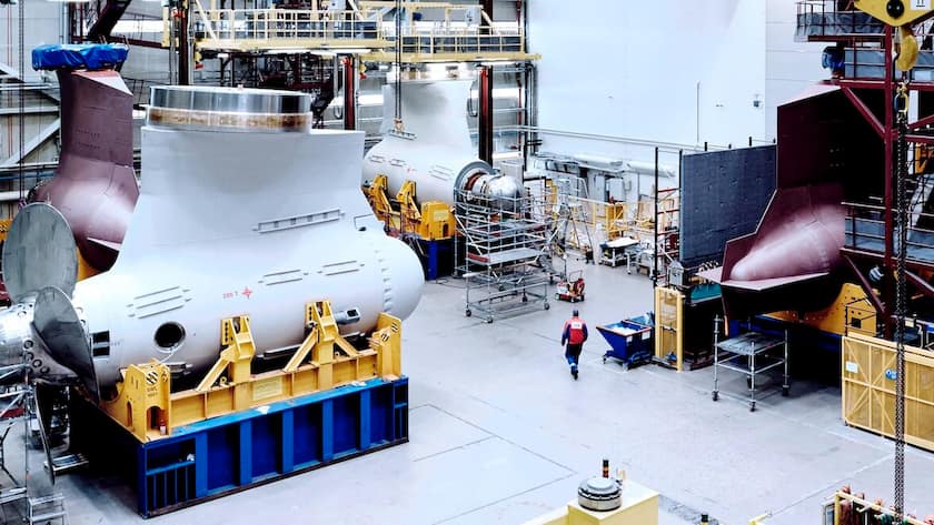 Das Schiffsantriebssystem «Azipod» bei der Fertigung im ABB Marine House in der Nähe von Helsinki, Finnland.