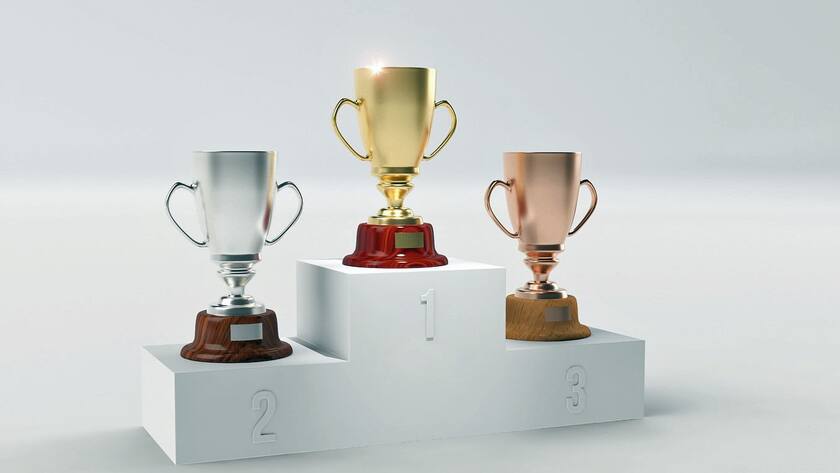 Auch bei Aktien gibt es ein Siegerpodium.