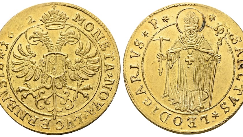 Ein Zehn-Dukaten-Stück der Stadt Luzern aus dem Jahr 1622.