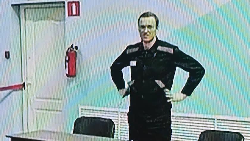 Alexei Nawalny im Moskauer Gericht am 4. August 2023.