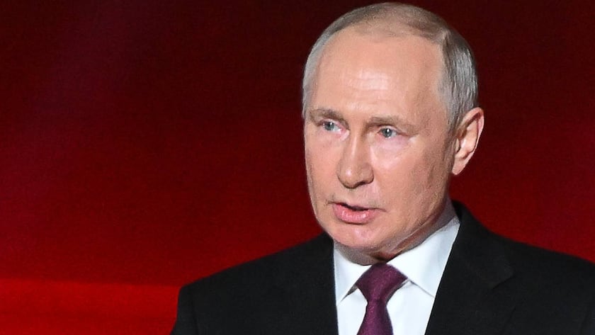 Der russische Präsident Vladimir Putin während einer Rede in Moskau (August, 2023).