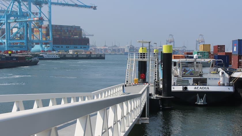 Im Hafen von Rotterdam.