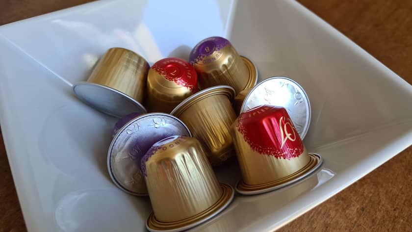 Nespresso-kompabible Kapsel der Kaffemarke «L‘Or» von Douwe Egberts Jacobs.