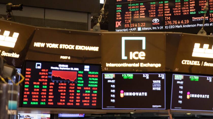 Anzeigetafel an der New York Stock Exchange (NYSE).