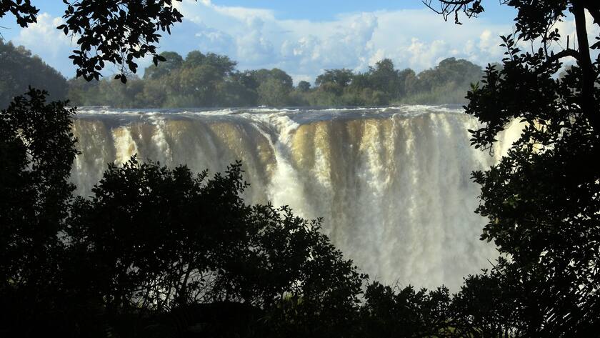 Die Victoria Falls in Zimbabwe.