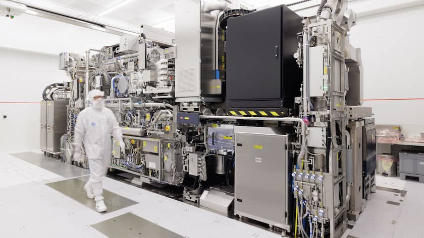 Eine Lithografiemaschine von ASML zur Herstellung von Halbleiter-Chips.