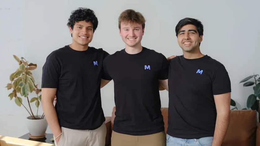 <p>Haben gut lachen: Adarsh Hiremath, Brendan Foody und Surya Midha (v. l.).</p>