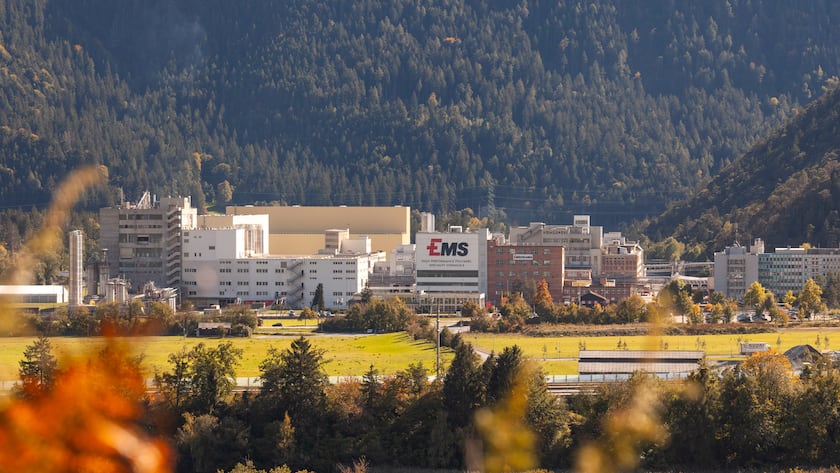 Die Fabrik von Ems Chemie in Domat Ems.