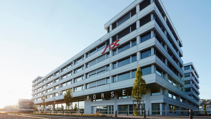 Der Hauptsitz der Schweizer Börse SIX an der Pfingstweidstrasse in Zürich (2023).