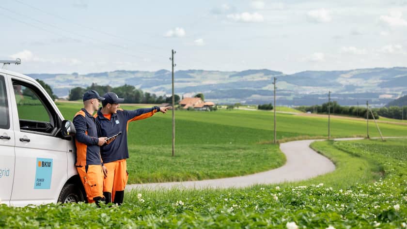 Mitarbeiter von BKW Power Grid (Netze).
