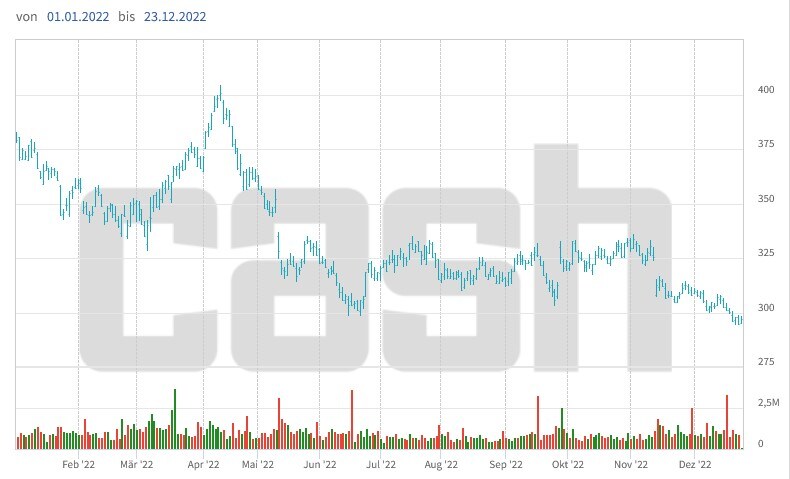 Kursrückgang bei den Genussscheinen von Roche seit Januar.