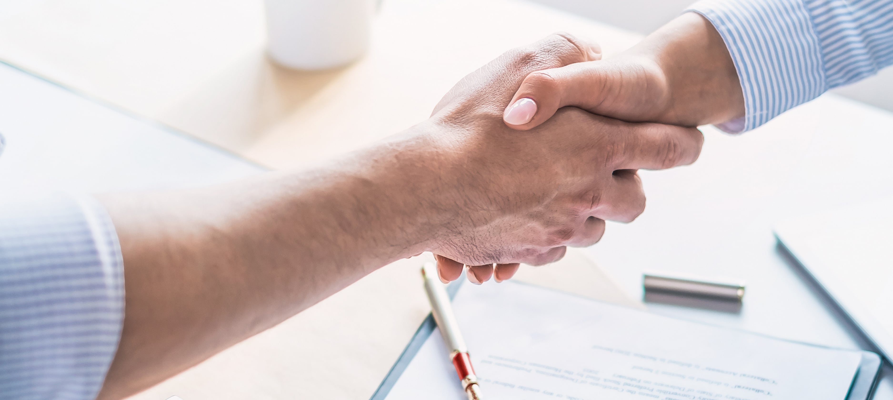 Bank wechseln Handschlag