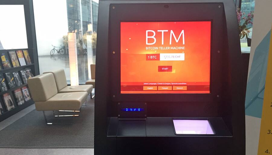 Der Bitcoin-Automat bei Ernst & Young in Zürich.