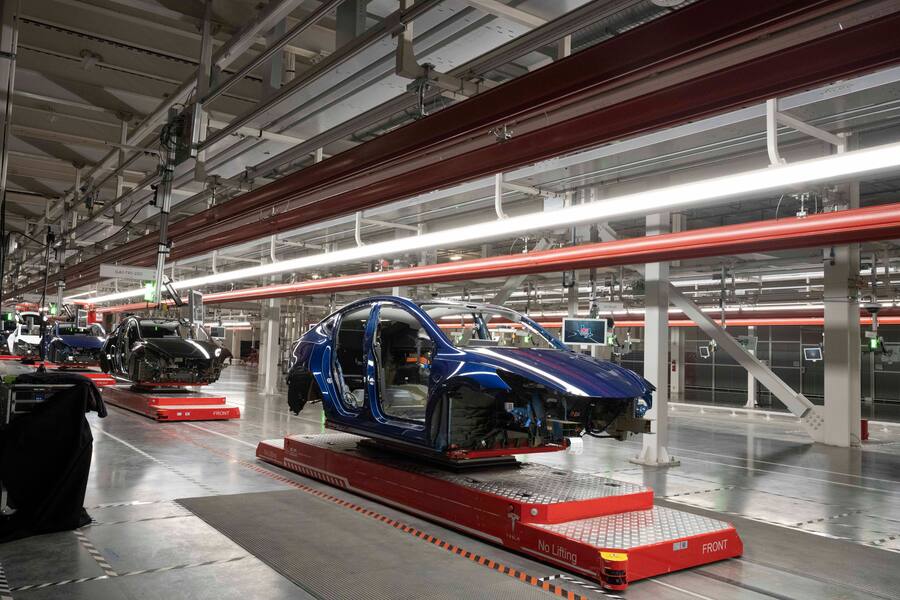 Tesla-Produktion in der Gigafactory in Texas.