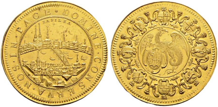 Basler Goldmünze aus dem Jahr 1700.